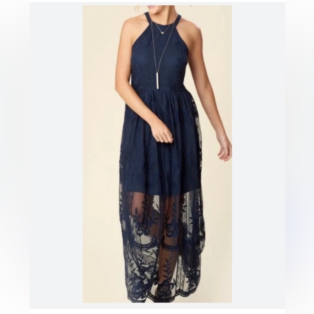 Altar'd State Midnight Blue Maxi Dress